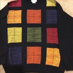 Norm Thompson Italian Colorblock Sweater Size L